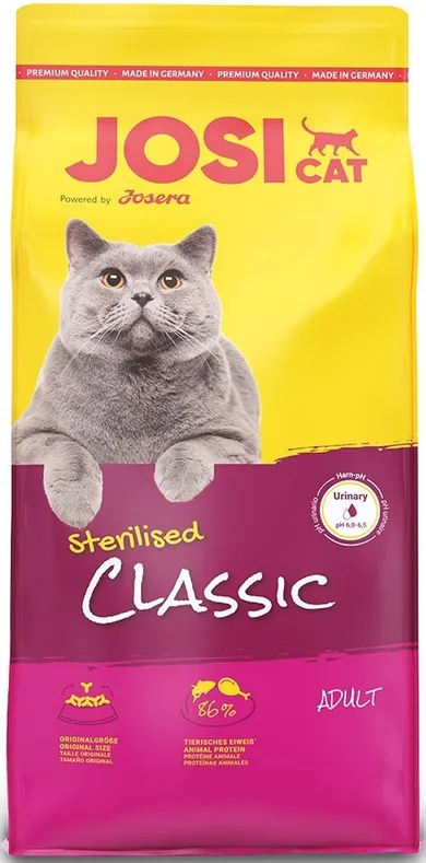 Josera, JosiCat, Sterlised Classic, karma dla sterylizowanych kotów, 10 kg