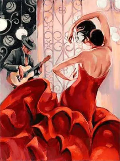 Ju-piter, mozaika diamentowa, flamenko