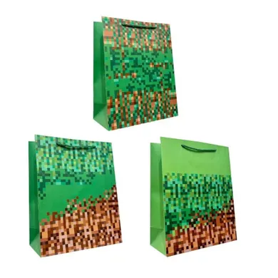 Ju-piter, torebka prezentowa, rozmiar L, Minecraft, szerokie dno, 1 szt.