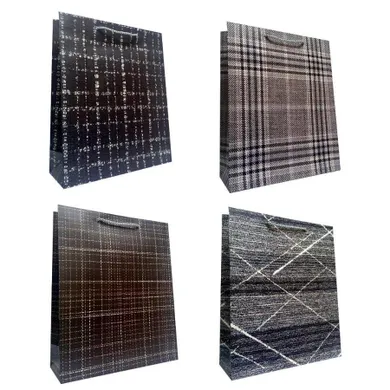 Ju-piter, torebka prezentowa, rozmiar M, krata, 1 szt.