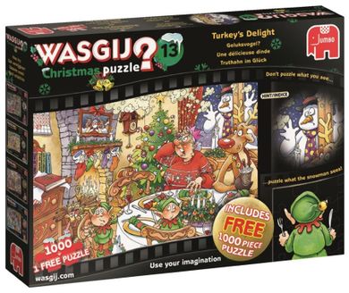 Jumbo, Wasgij Christmas, Świąteczne przysmaki, puzzle 2w1, 2-1000 elementów