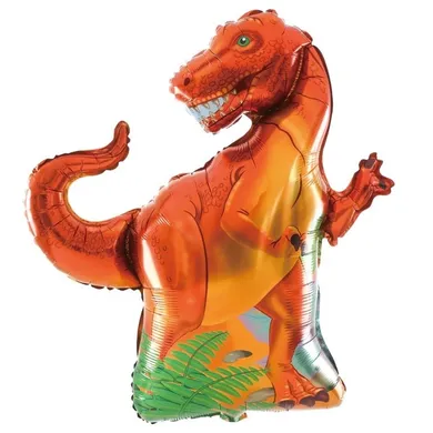 Jurassic Park, balon Foliowy, dinozaur T-Rex, czerwony, 78-91 cm