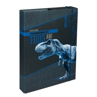 Jurassic World, dinozaury, teczka A4 na dokumenty, zamykana na gumkę, 4 cm, 1 szt.