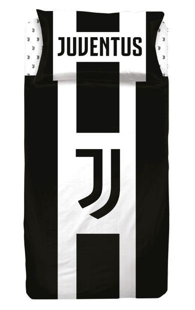 Juventus Turyn, komplet pościeli bawełnianej renforce, 140-200+70-90 cm
