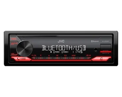 JVC, KDX-282BT, radioodtwarzacz samochodowy, czerwony