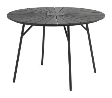 Jysk, Rangstrup, stół ogrodowy, czarny, 110 cm