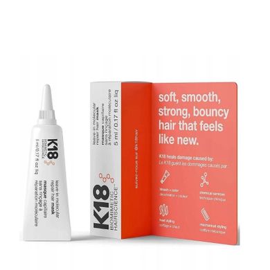 K18, Leave-In Molecular Repair Hair Mask, intensywnie regenerująca maska do włosów bez spłukiwania, 5 ml