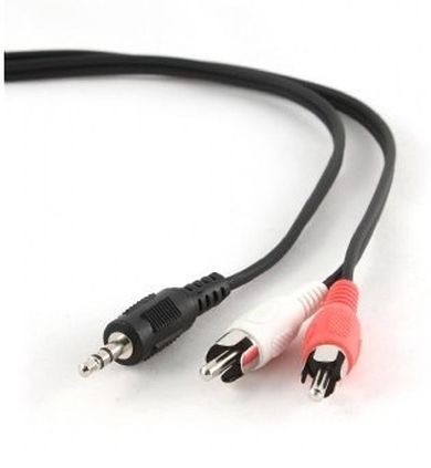 Kabel Gembird Cca-458-5m, 2x Cinch M - Mini Jack M; 5m; Kolor, czarny
