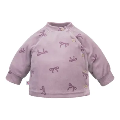 Kaftanik dziewczęcy, welurowy, fioletowy, Eevi