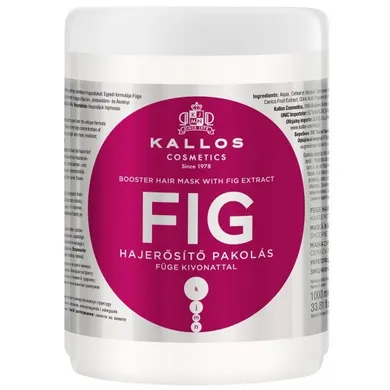 Kallos, Fig, maska z wyciągiem z fig do włosów cienkich i pozbawionych blasku, 1000 ml