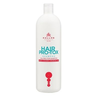 Kallos, Hair Pro-Tox Hair Shampoo szampon do włosów z keratyną kolagenem i kwasem hialuronowym, 500 ml