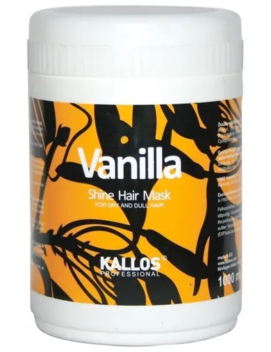 Kallos, Vanilla, nabłyszczajaca maska waniliowa do włosów suchych, 1000 ml