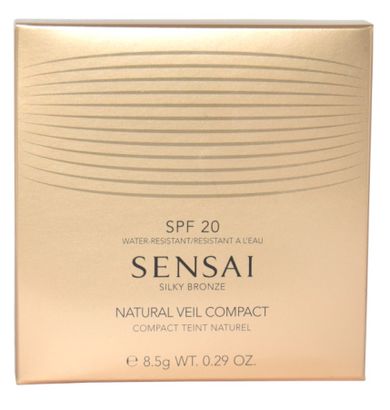 Kanebo, Sensai Silky Bronze Natural Veil Compact, puder i podkład do twarzy, SC02 Natural, SPF 20, 8,5 g