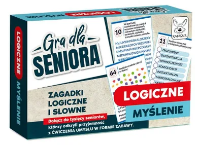 Kangur, Gra dla Seniora, Logiczne Myślenie, karty z łamigłówkami
