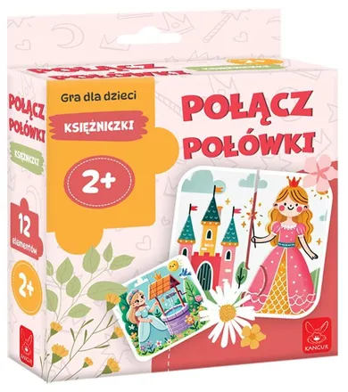 Kangur, Połącz Połówki, Księżniczki, puzzle, 12 elementów