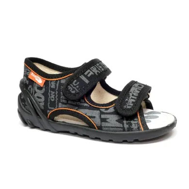 Kapcie chłopięce, czarne, RenBut