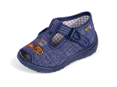 Kapcie chłopięce, denim, Nazo
