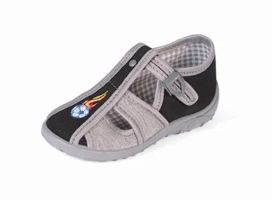 Kapcie chłopięce, mix, skórzana wkładka, Nazo