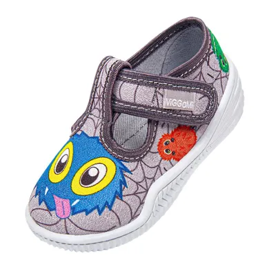 Kapcie chłopięce, szare, Milo, Vi-GGa-Mi