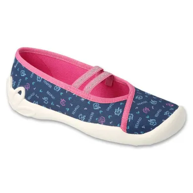 Kapcie dziewczęce, granatowe, Befado