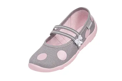 Kapcie dziewczęce, szare, Czeszka, Vi-GGa-Mi
