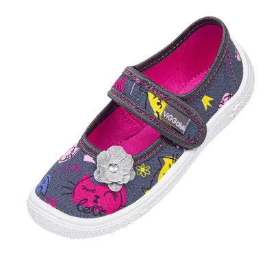 Kapcie dziewczęce, szare, Vi-GGa-Mi