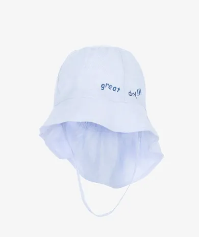 Kapelusz chłopięcy safari, niebieski, Great day, Iltom