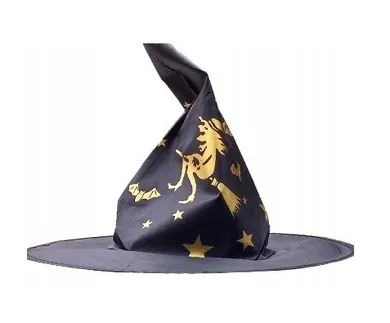 Kapelusz czarownicy, wiedźma, czarny