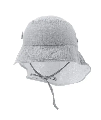 Kapelusz dziecięcy safari, wiązany, szary, Iltom