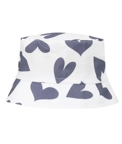 Kapelusz dziewczęcy, biały, serca, Döll