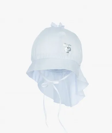 Kapelusz dziewczęcy safari, wiązany, niebieski, Iltom