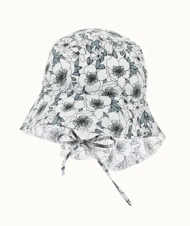 Kapelusz dziewczęcy safari, wiązany, szary, Iltom