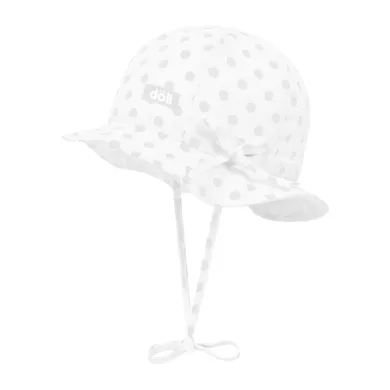 Kapelusz dziewczęcy, wiązany, biały, Döll