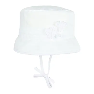 Kapelusz dziewczęcy, wiązany, biały, Döll