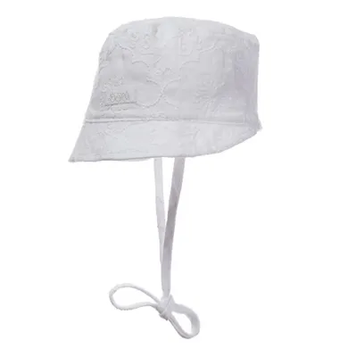 Kapelusz dziewczęcy, wiązany, biały, Döll