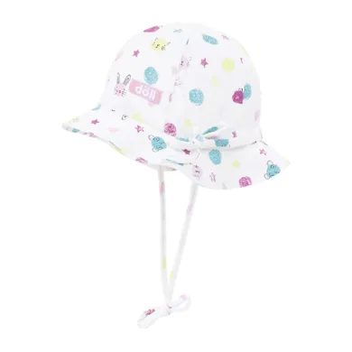 Kapelusz dziewczęcy, wiązany, biały, Döll