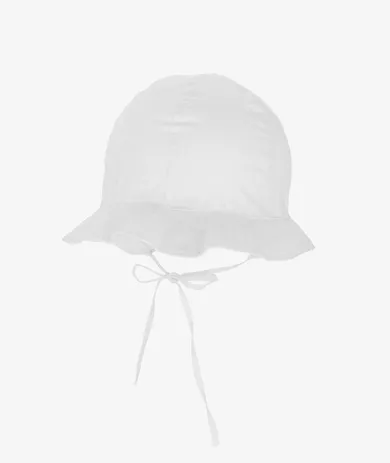 Kapelusz dziewczęcy wiązany, biały, Iltom
