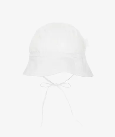 Kapelusz dziewczęcy, wiązany, biały, Iltom