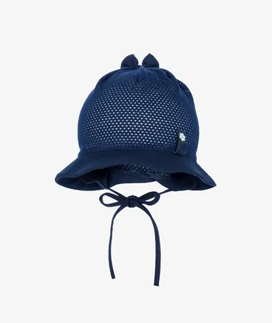 Kapelusz dziewczęcy, wiązany, granatowy, Iltom
