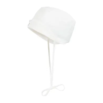 Kapelusz dziewczęcy, wiązany, lniany, biały, Döll