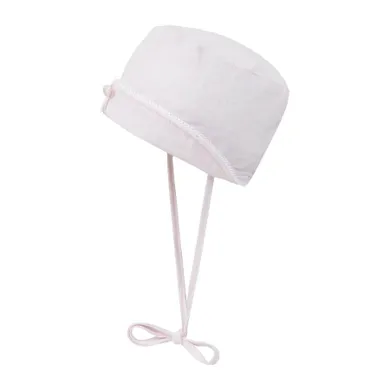 Kapelusz dziewczęcy, wiązany, lniany, ecru, Döll