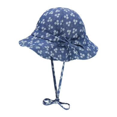 Kapelusz dziewczęcy, wiązany, niebieski, Döll