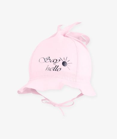 Kapelusz dziewczęcy, wiązany, różowy, wiązany, Iltom