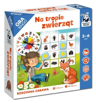 Kapitan Nauka. Bingo, Na tropie zwierząt, gra edukacyjna