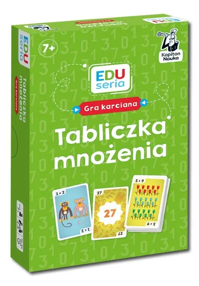 Kapitan Nauka. EDUseria. Tabliczka mnożenia, edukacyjna gra karciana