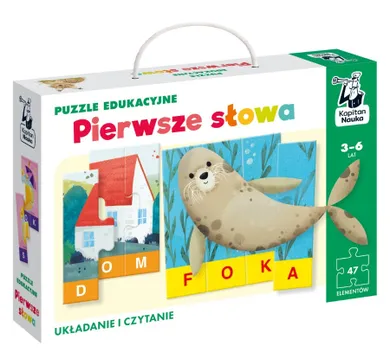 Kapitan Nauka. Pierwsze słowa. Puzzle edukacyjne