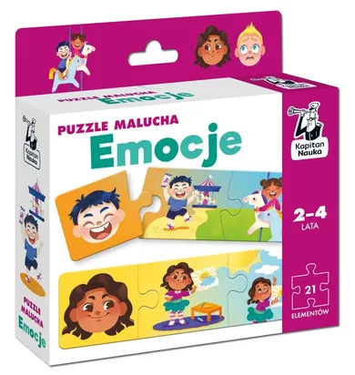 Kapitan Nauka. Puzzle malucha. Emocje