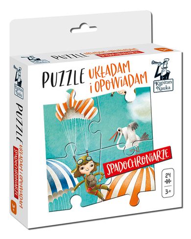 Kapitan Nauka. Puzzle. Układam i opowiadam. Spadochroniarze