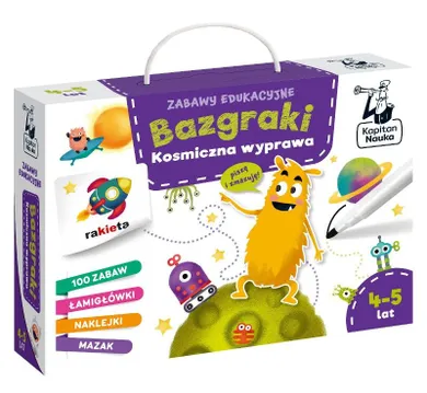 Kapitan Nauka. Zabawy edukacyjne. Bazgraki. Kosmiczna wyprawa
