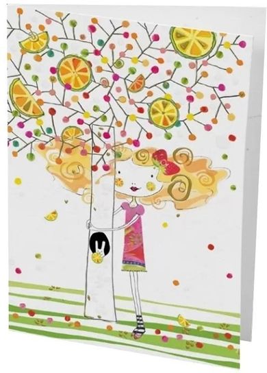 Karnet B6 + koperta, drzewo cytrynowe